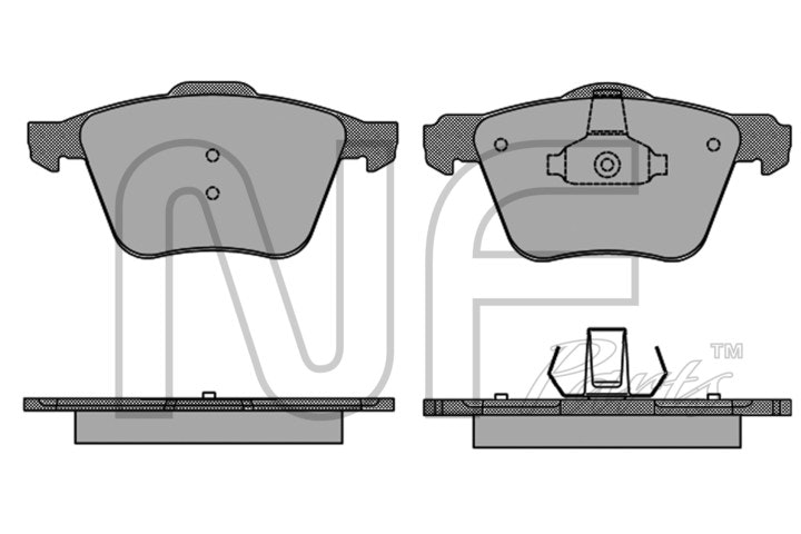 NF PARTS Комплект тормозных колодок, дисковый тормоз NF0013001